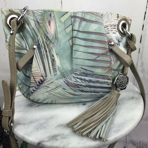 Vince Camuto Palm Leave Crossbody Bag with Charm